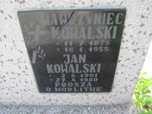 Wawrzyniec Kowalski 1875 Kolbuszowa - Grobonet - Wyszukiwarka osób pochowanych