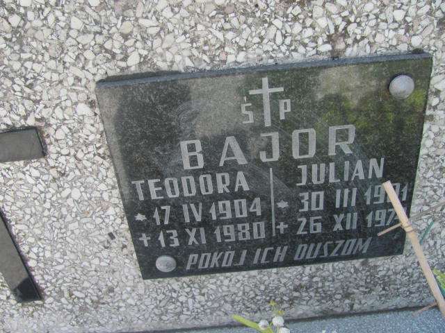 Julian Bajor 1901 Kolbuszowa - Grobonet - Wyszukiwarka osób pochowanych