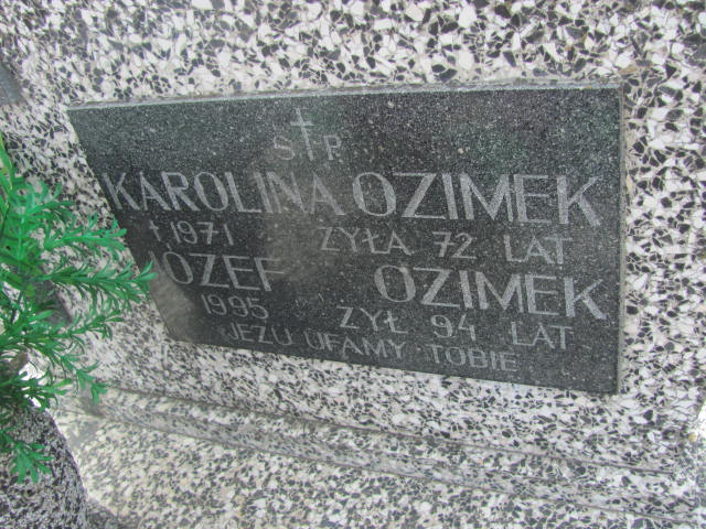 Józef Ozimek Kolbuszowa - Grobonet - Wyszukiwarka osób pochowanych