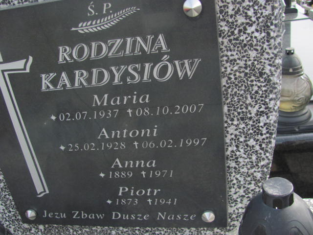 Piotr Kardyś 1872 Kolbuszowa - Grobonet - Wyszukiwarka osób pochowanych