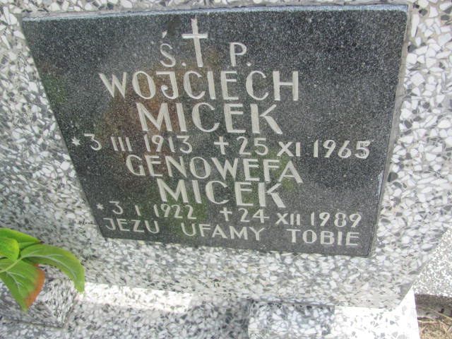 Wojciech Micek 1913 Kolbuszowa - Grobonet - Wyszukiwarka osób pochowanych