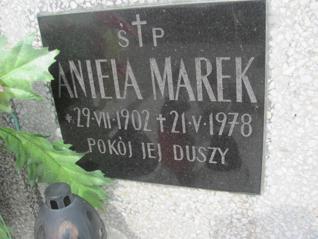 Aniela Marek 1902 Kolbuszowa - Grobonet - Wyszukiwarka osób pochowanych