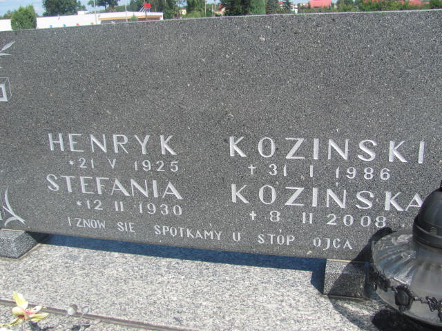 Henryk Koziński 1925 Kolbuszowa - Grobonet - Wyszukiwarka osób pochowanych