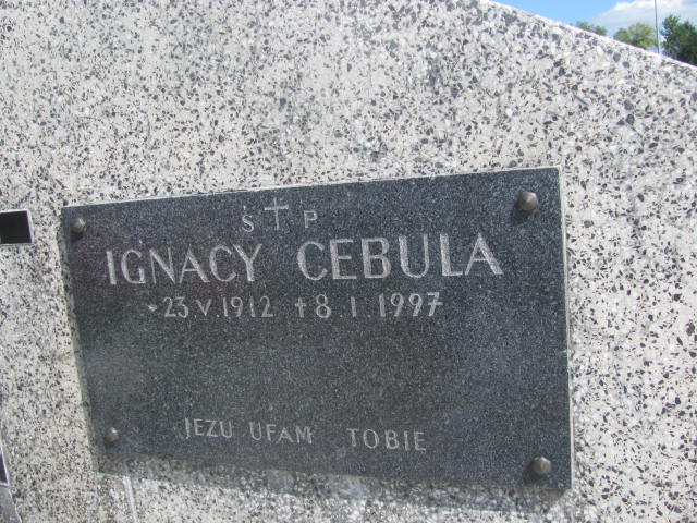 Ignacy Cebula 1912 Kolbuszowa - Grobonet - Wyszukiwarka osób pochowanych