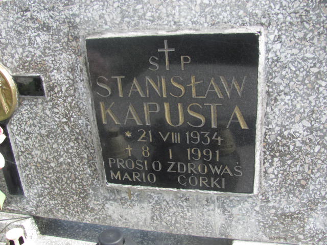 Stanisław Kapusta 1934 Kolbuszowa - Grobonet - Wyszukiwarka osób pochowanych