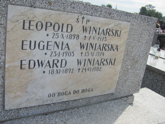 Edward Winiarski 1892 Kolbuszowa - Grobonet - Wyszukiwarka osób pochowanych