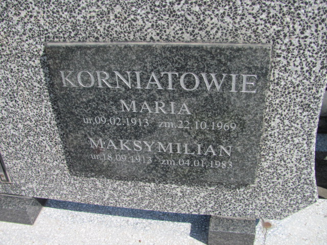 Maksymilian Korniat 1913 Kolbuszowa - Grobonet - Wyszukiwarka osób pochowanych