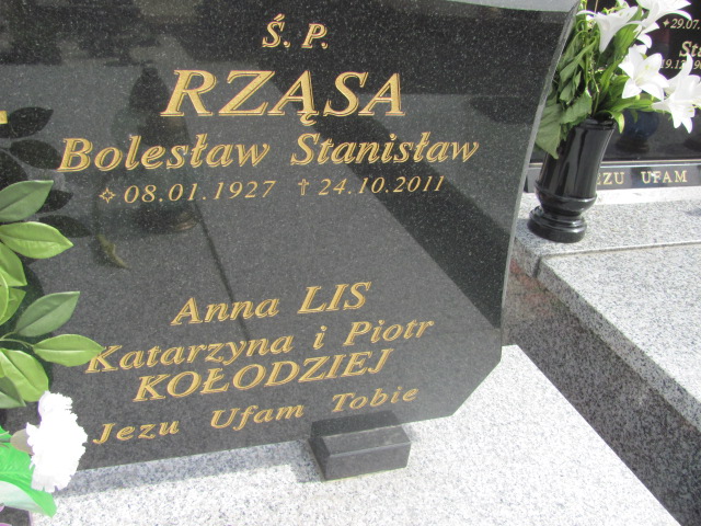 Bolesław Stanisław Rząsa 1927 Kolbuszowa - Grobonet - Wyszukiwarka osób pochowanych